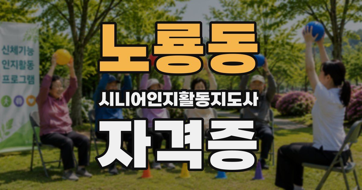 노룡동 시니어인지활동지도사 자격증