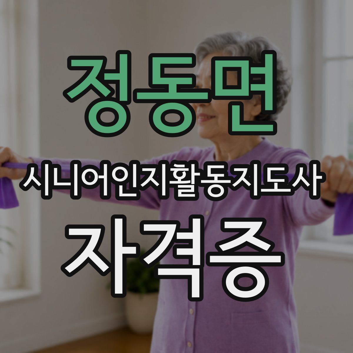 정동면 시니어인지활동지도사 자격증
