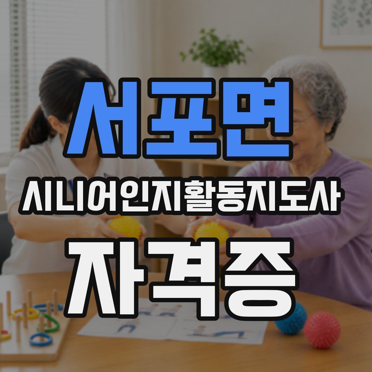 서포면 시니어인지활동지도사 자격증