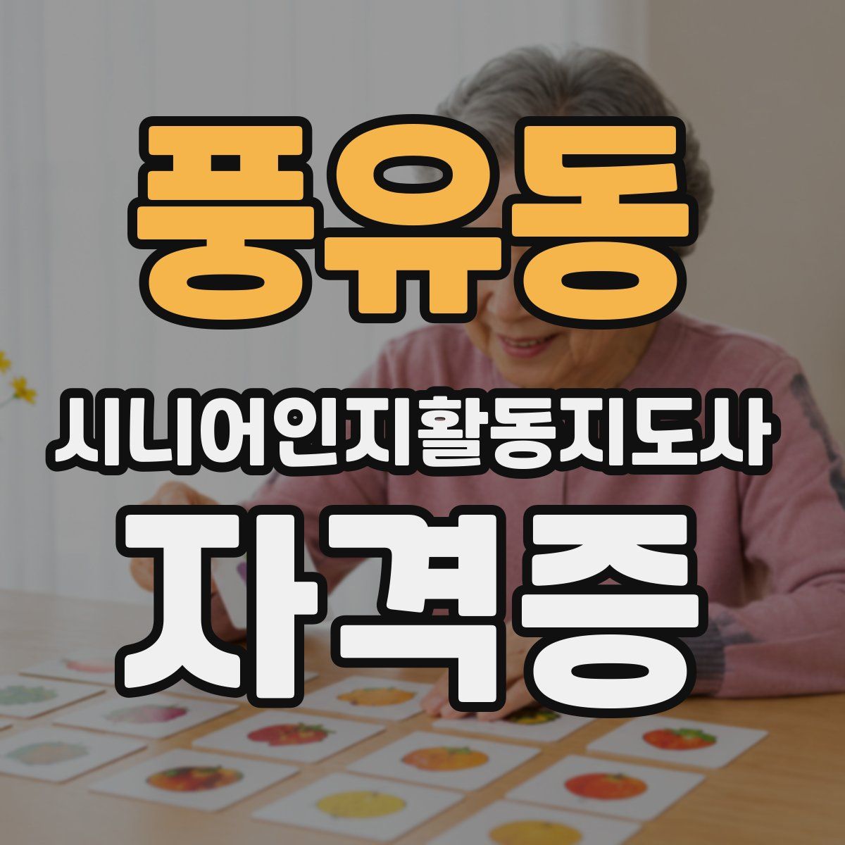풍유동 시니어인지활동지도사 자격증