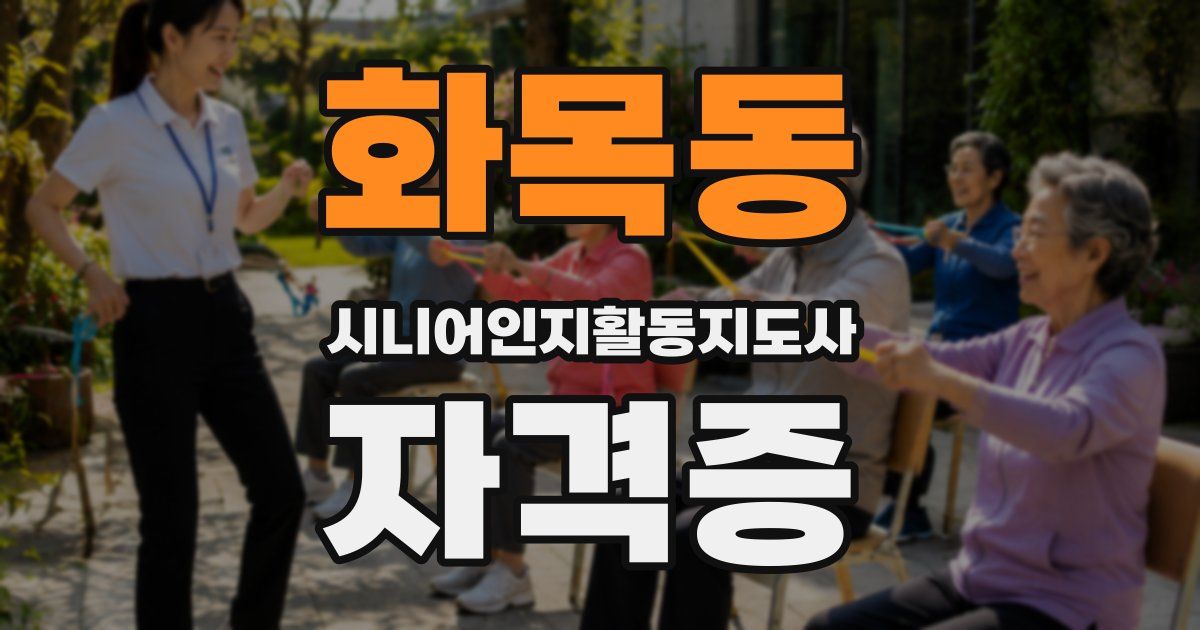 화목동 시니어인지활동지도사 자격증