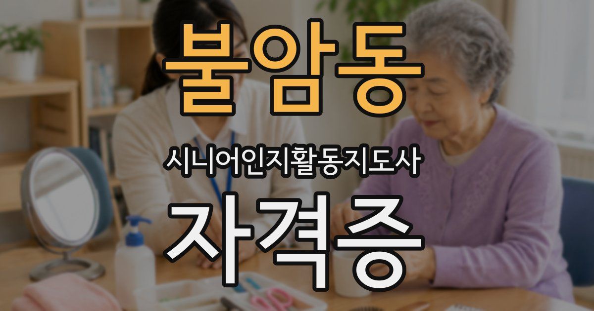 불암동 시니어인지활동지도사 자격증