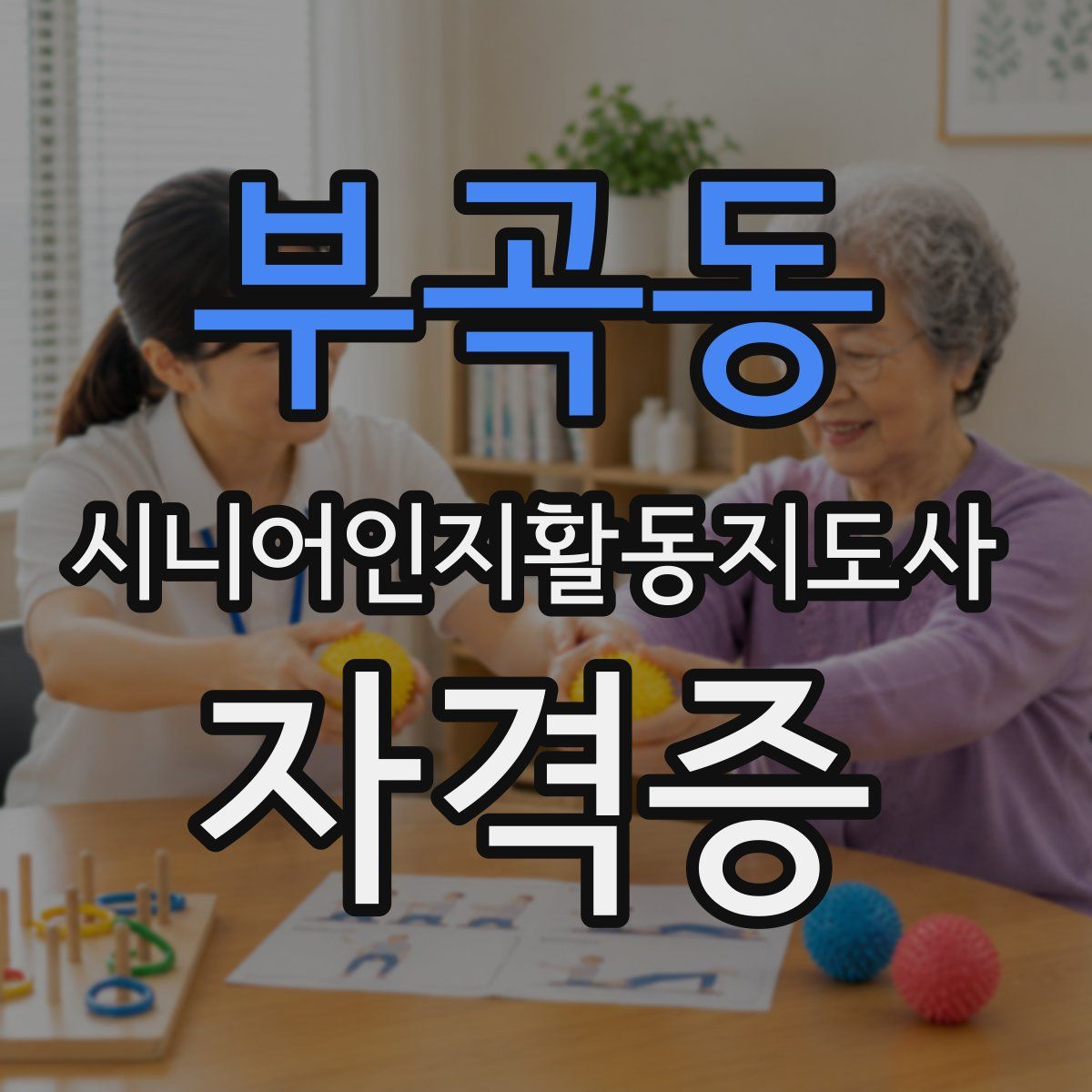 부곡동 시니어인지활동지도사 자격증