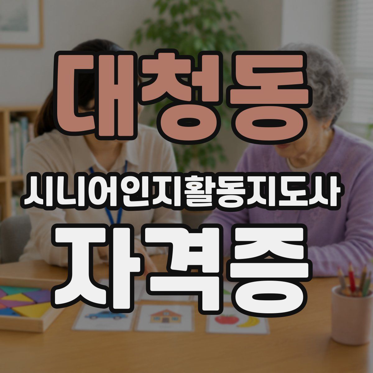 대청동 시니어인지활동지도사 자격증