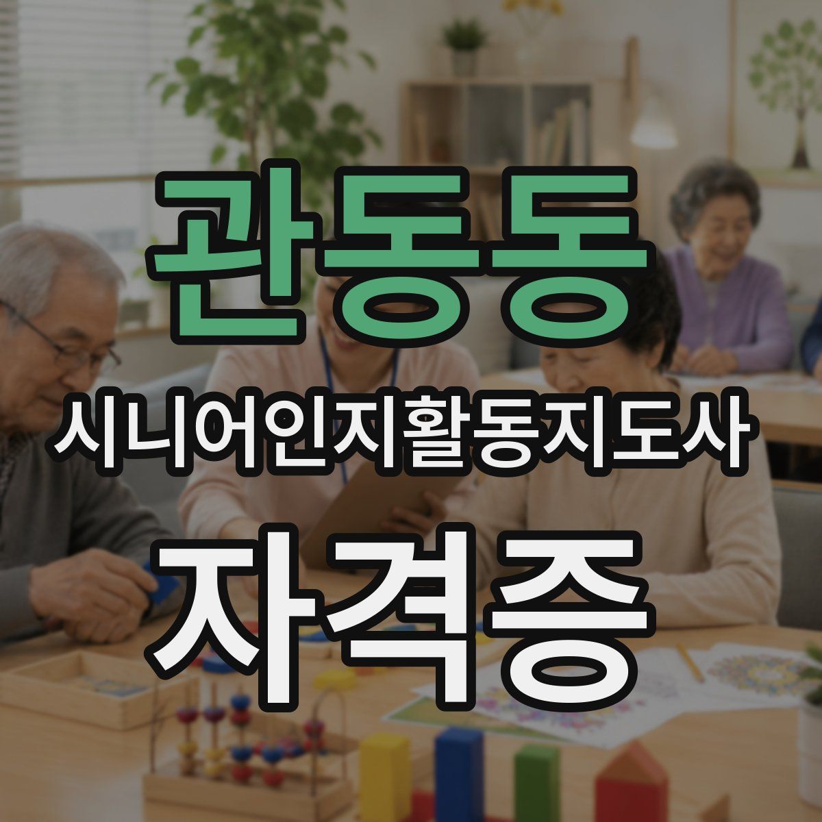 관동동 시니어인지활동지도사 자격증