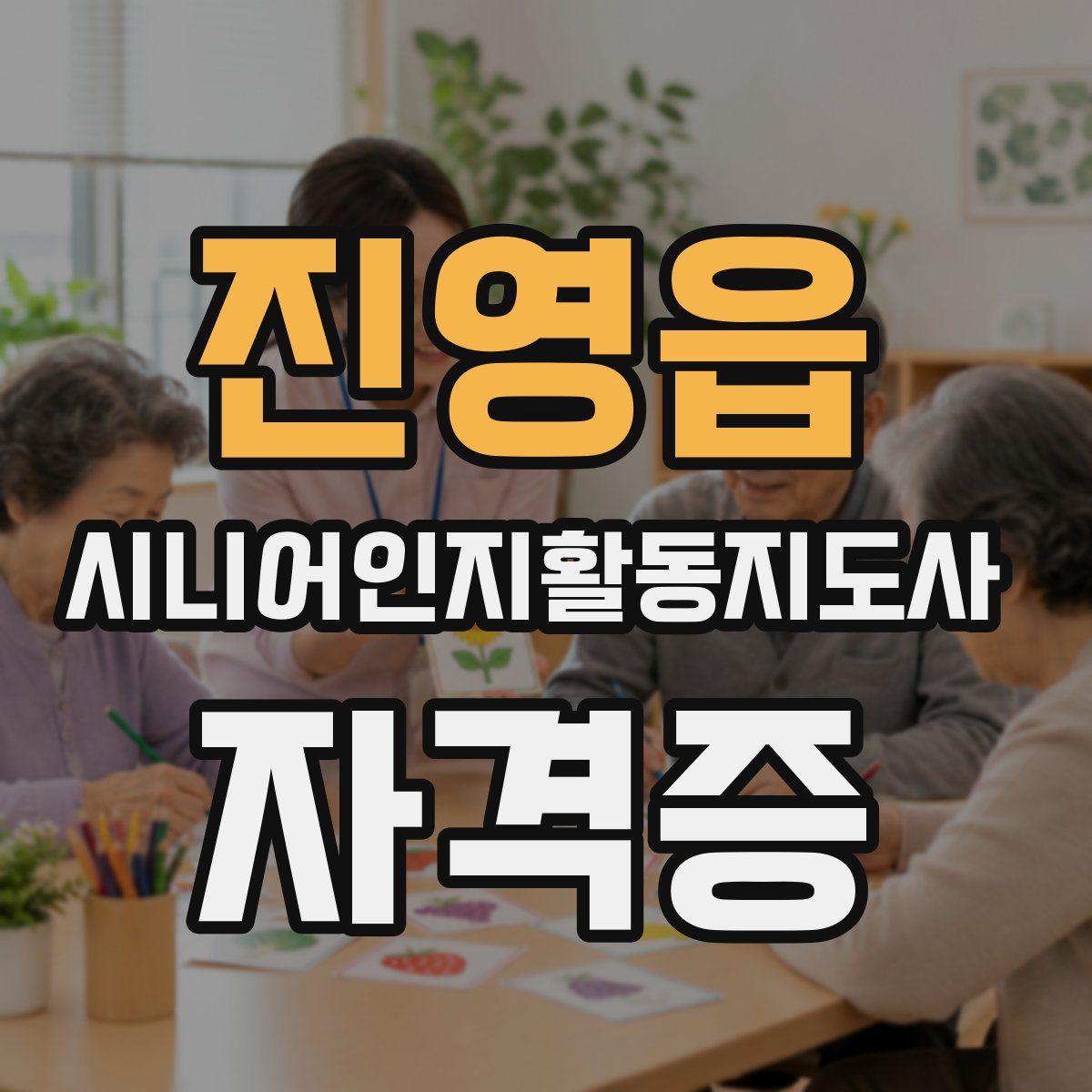 진영읍 시니어인지활동지도사 자격증