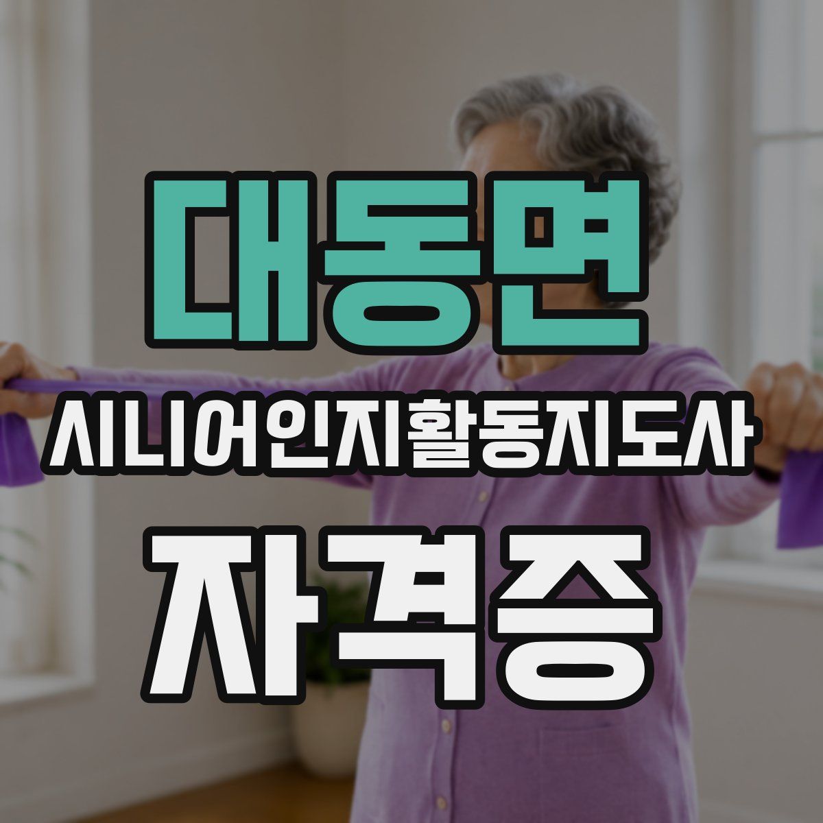 대동면 시니어인지활동지도사 자격증