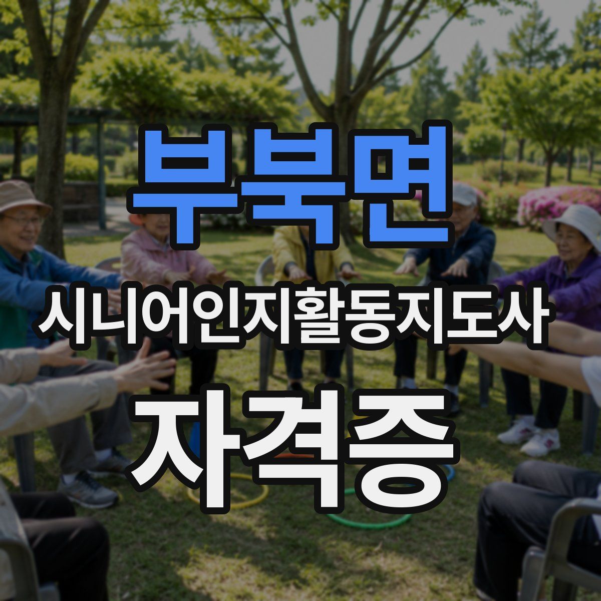 부북면 시니어인지활동지도사 자격증