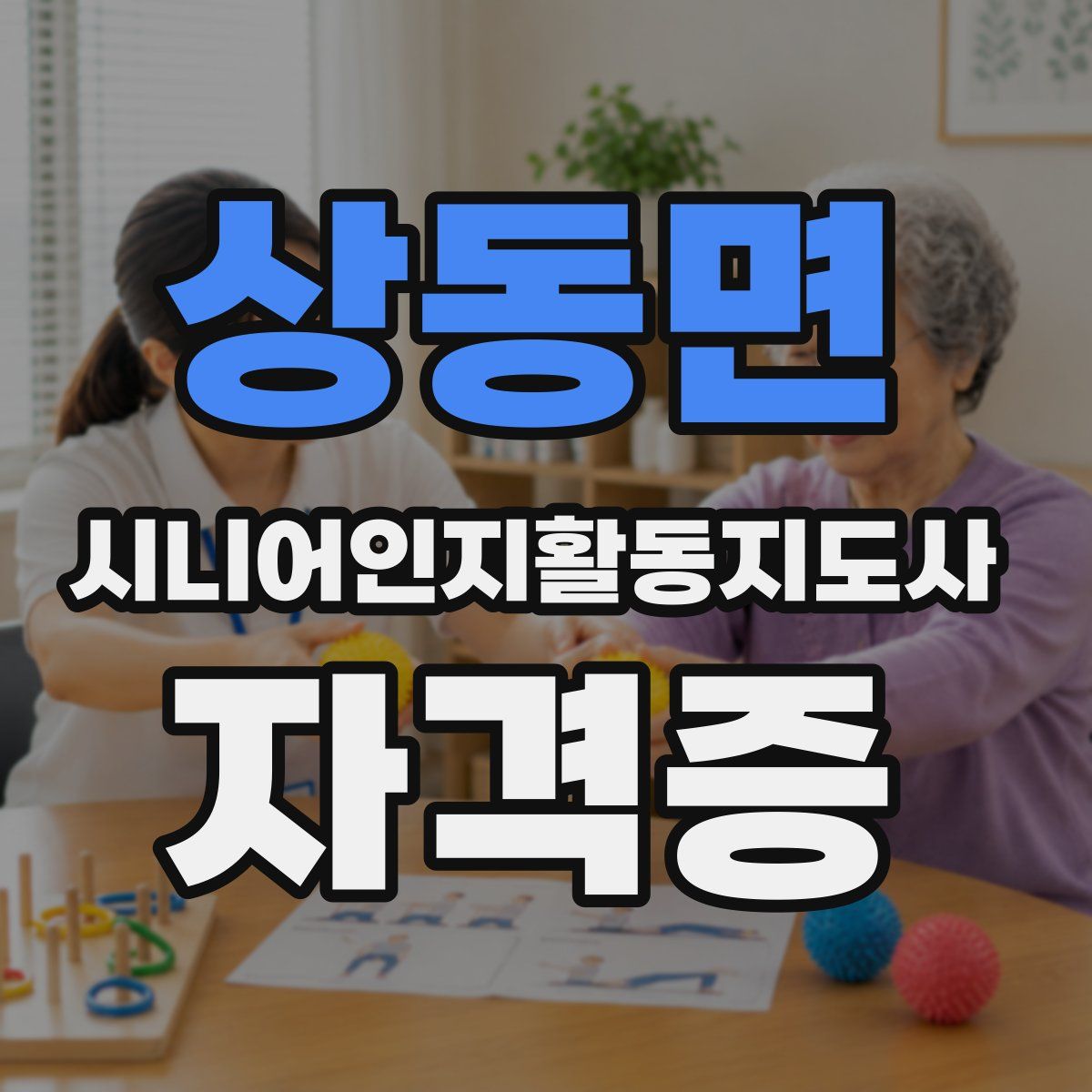 상동면 시니어인지활동지도사 자격증
