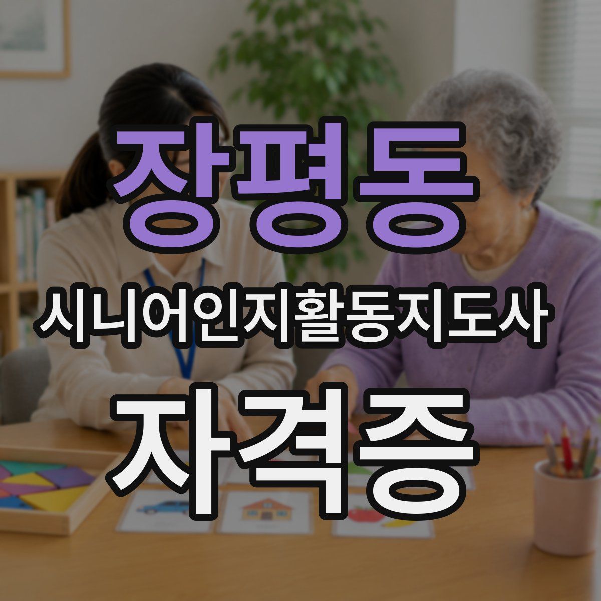 장평동 시니어인지활동지도사 자격증