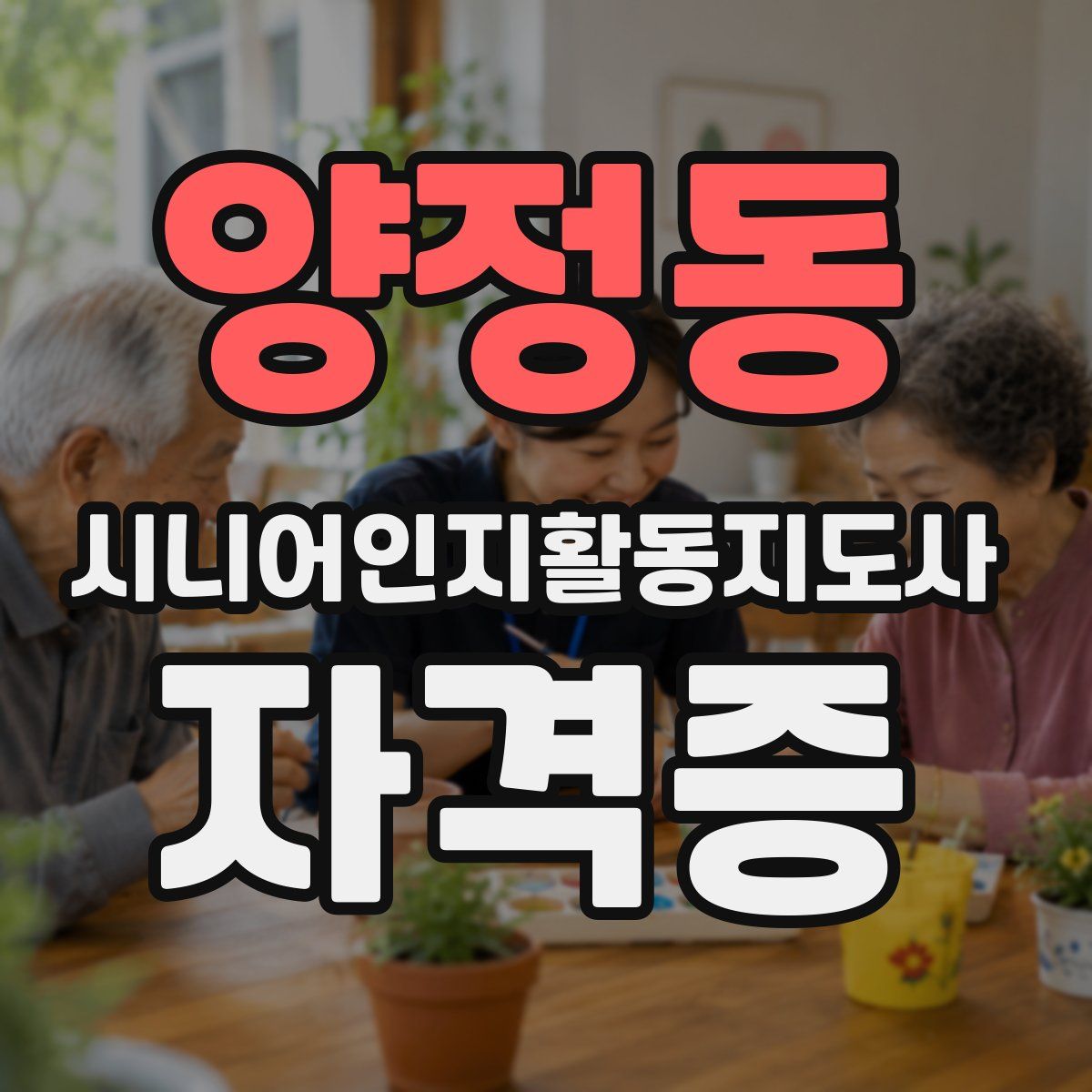 양정동 시니어인지활동지도사 자격증