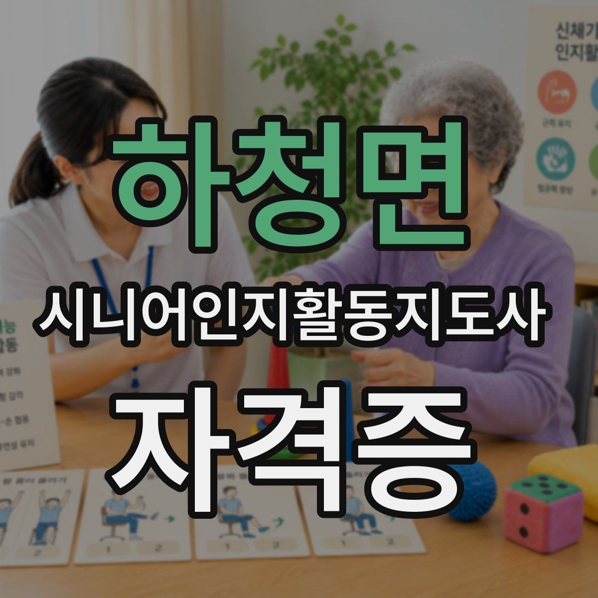 하청면 시니어인지활동지도사 자격증