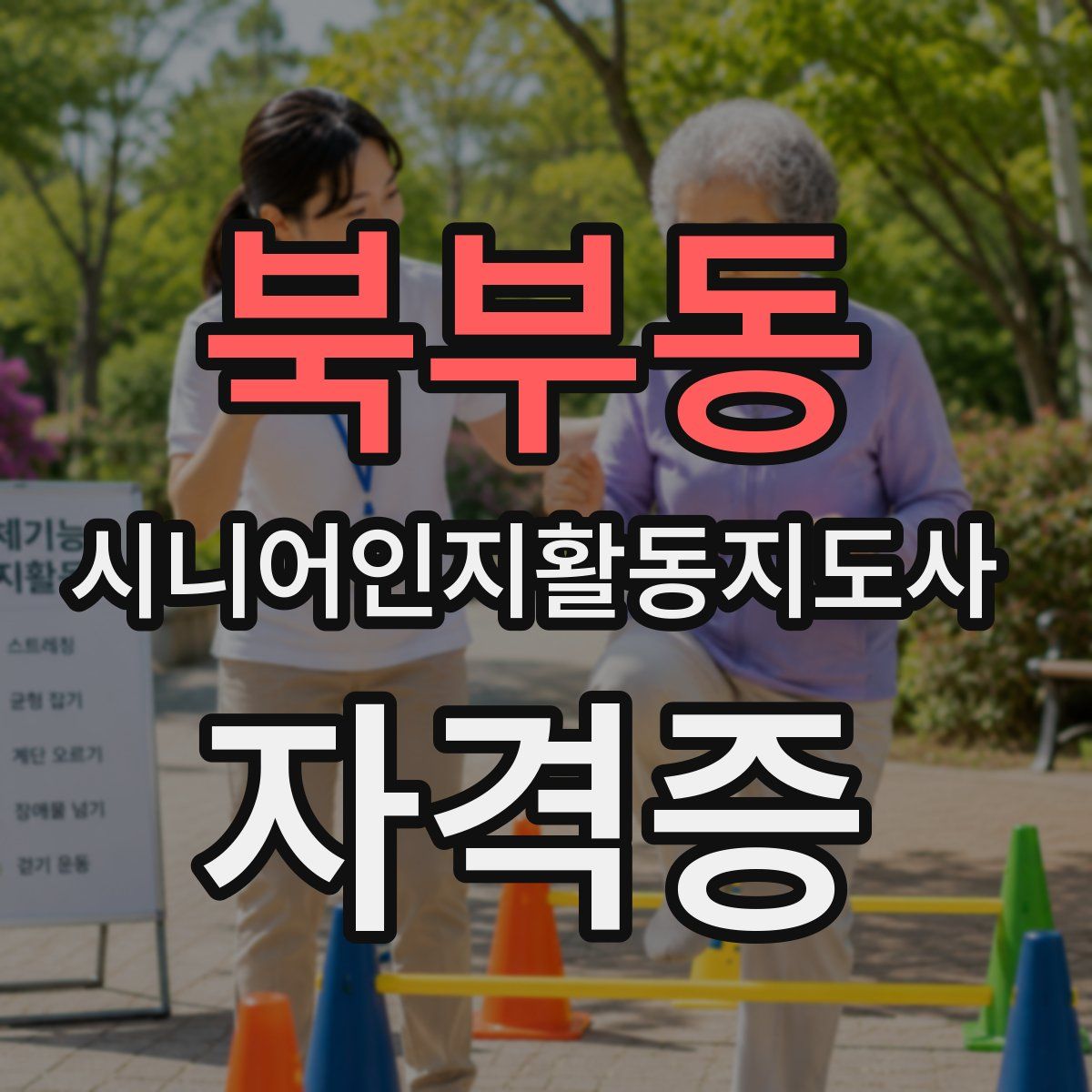 북부동 시니어인지활동지도사 자격증