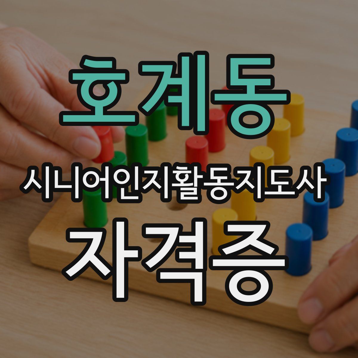 호계동 시니어인지활동지도사 자격증