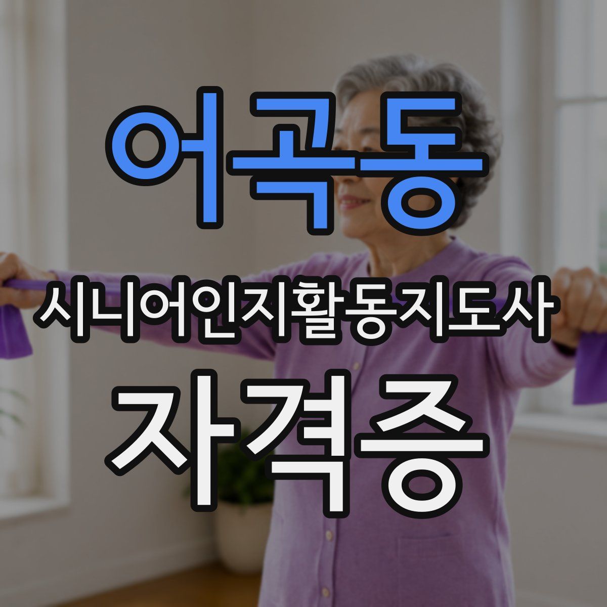 어곡동 시니어인지활동지도사 자격증