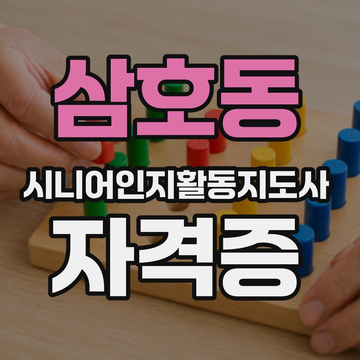 삼호동 시니어인지활동지도사 자격증