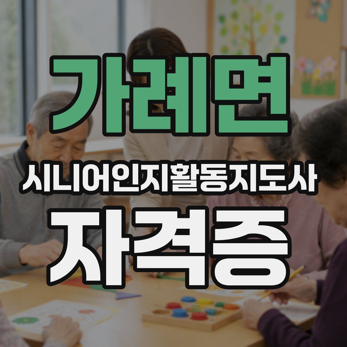 가례면 시니어인지활동지도사 자격증
