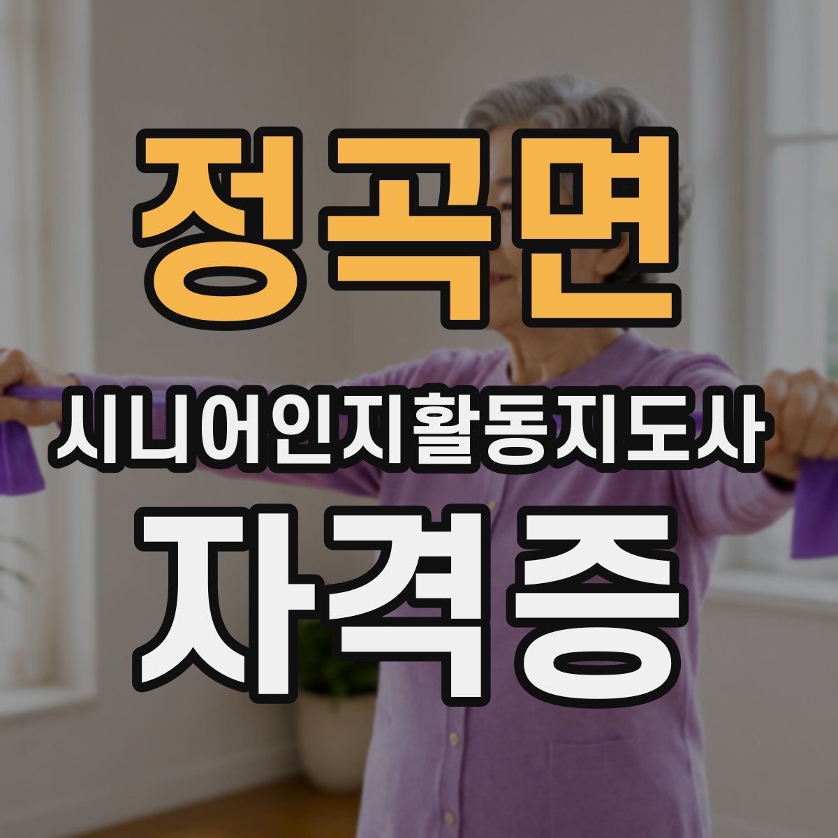 정곡면 시니어인지활동지도사 자격증