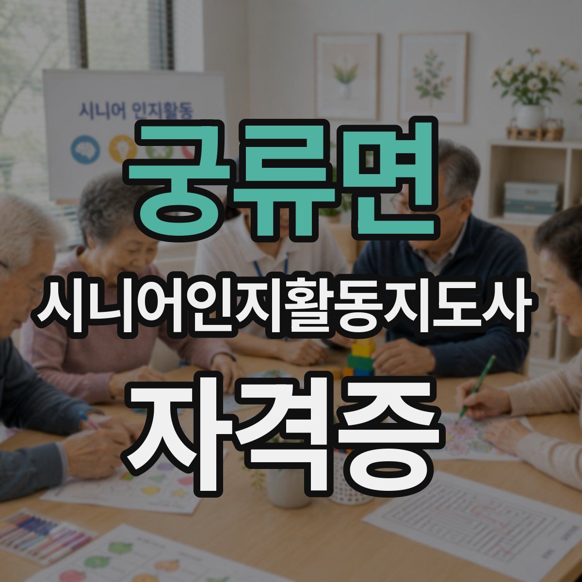 궁류면 시니어인지활동지도사 자격증