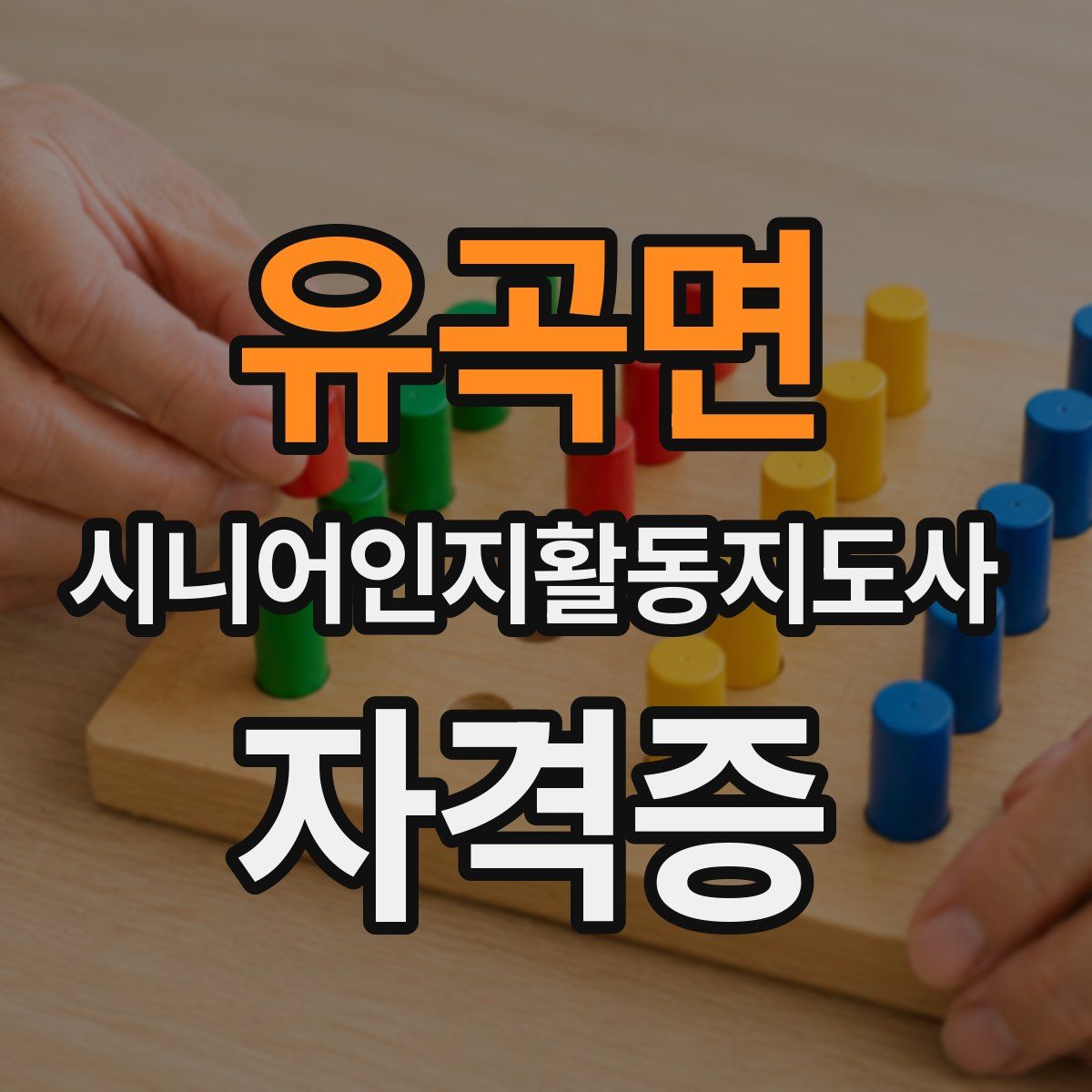 유곡면 시니어인지활동지도사 자격증