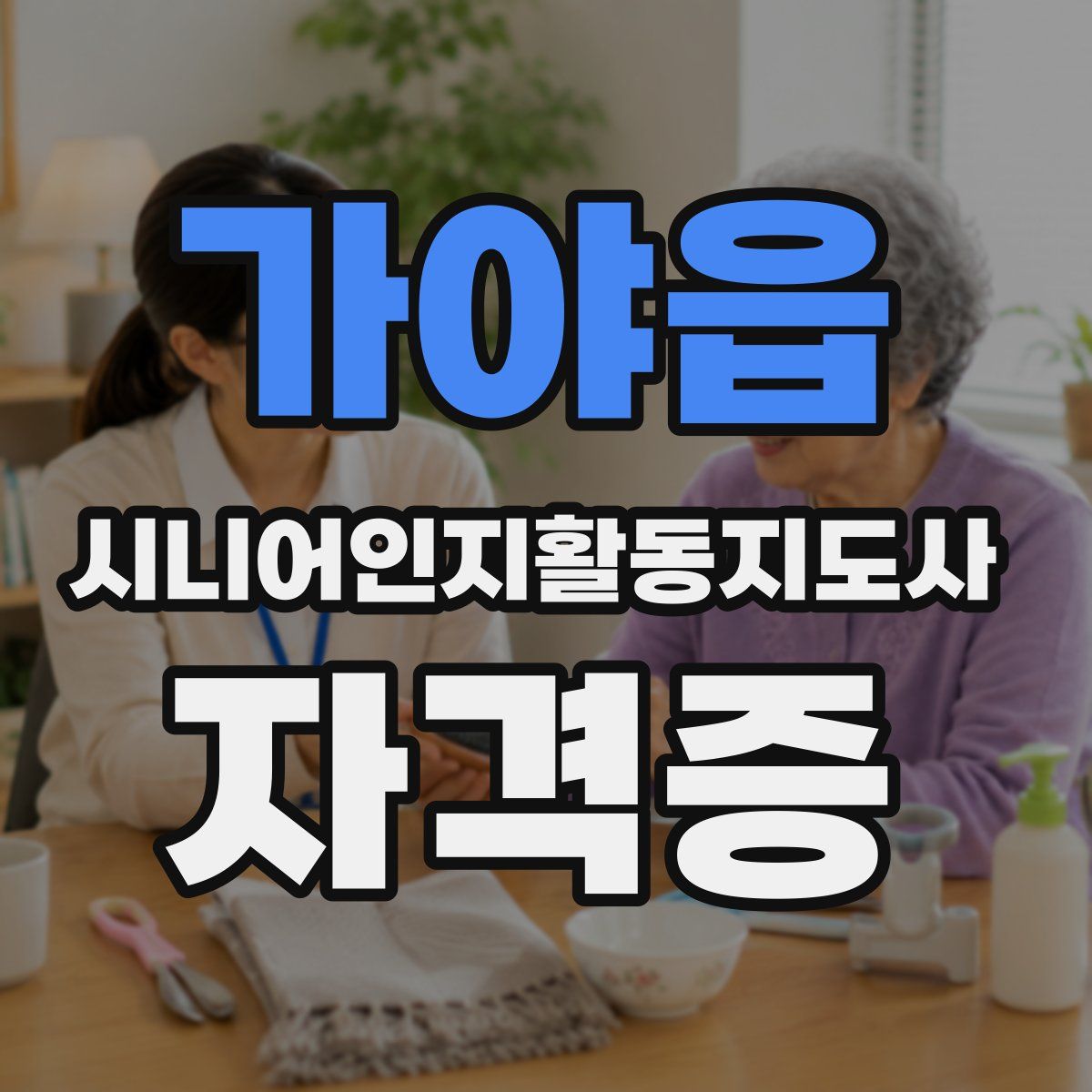 가야읍 시니어인지활동지도사 자격증