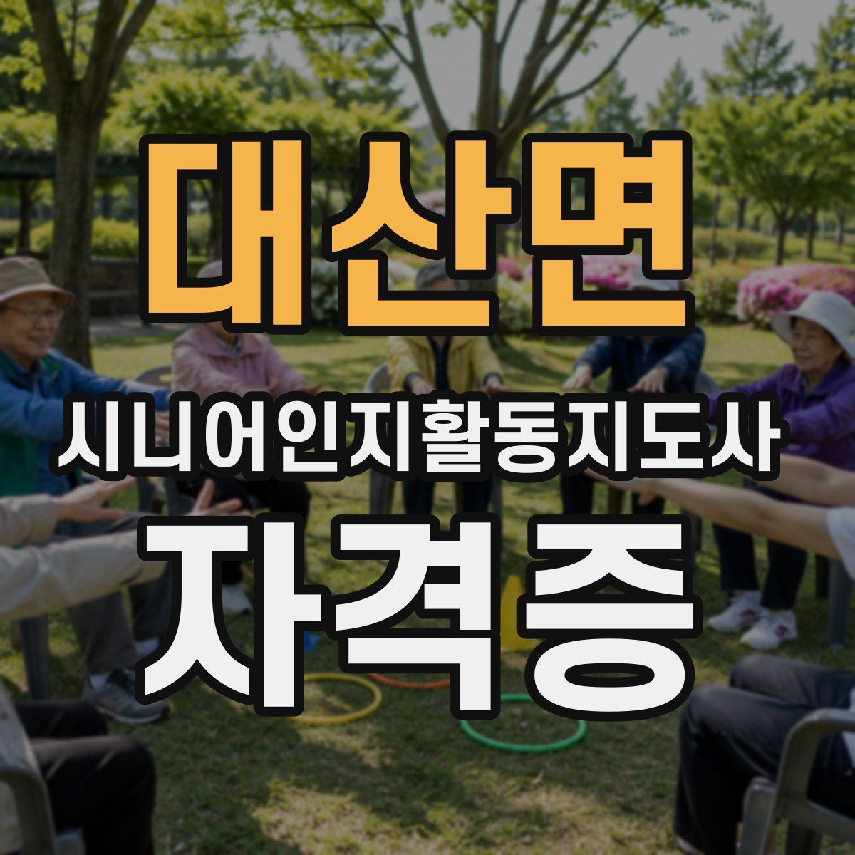 대산면 시니어인지활동지도사 자격증