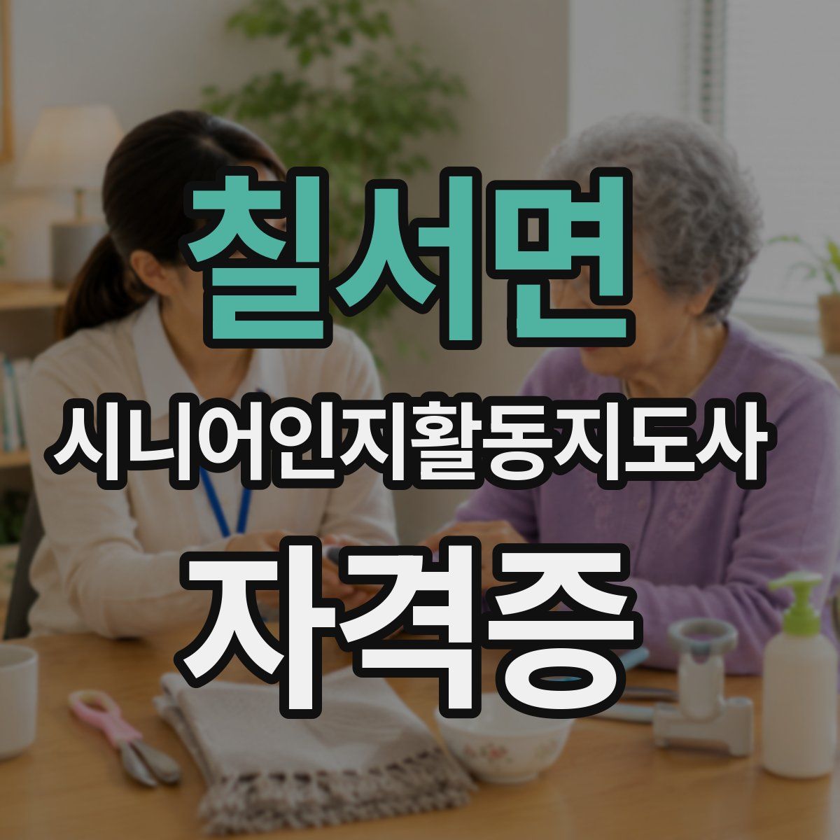 칠서면 시니어인지활동지도사 자격증