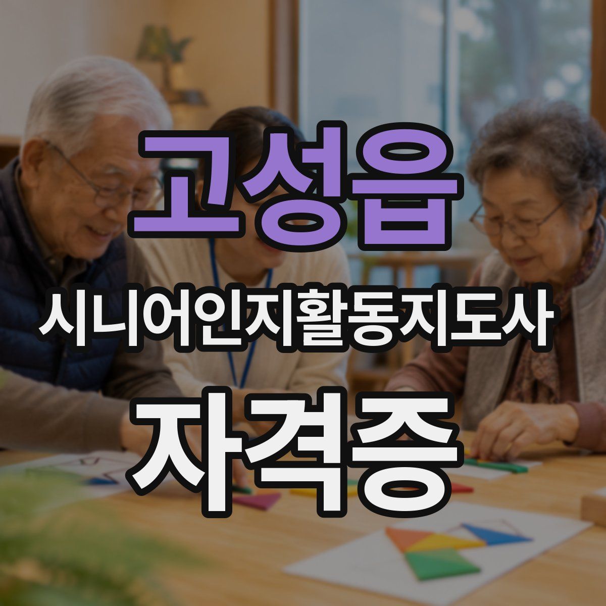 고성읍 시니어인지활동지도사 자격증