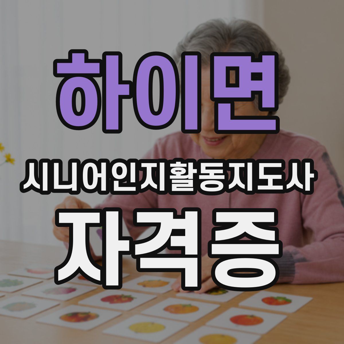하이면 시니어인지활동지도사 자격증