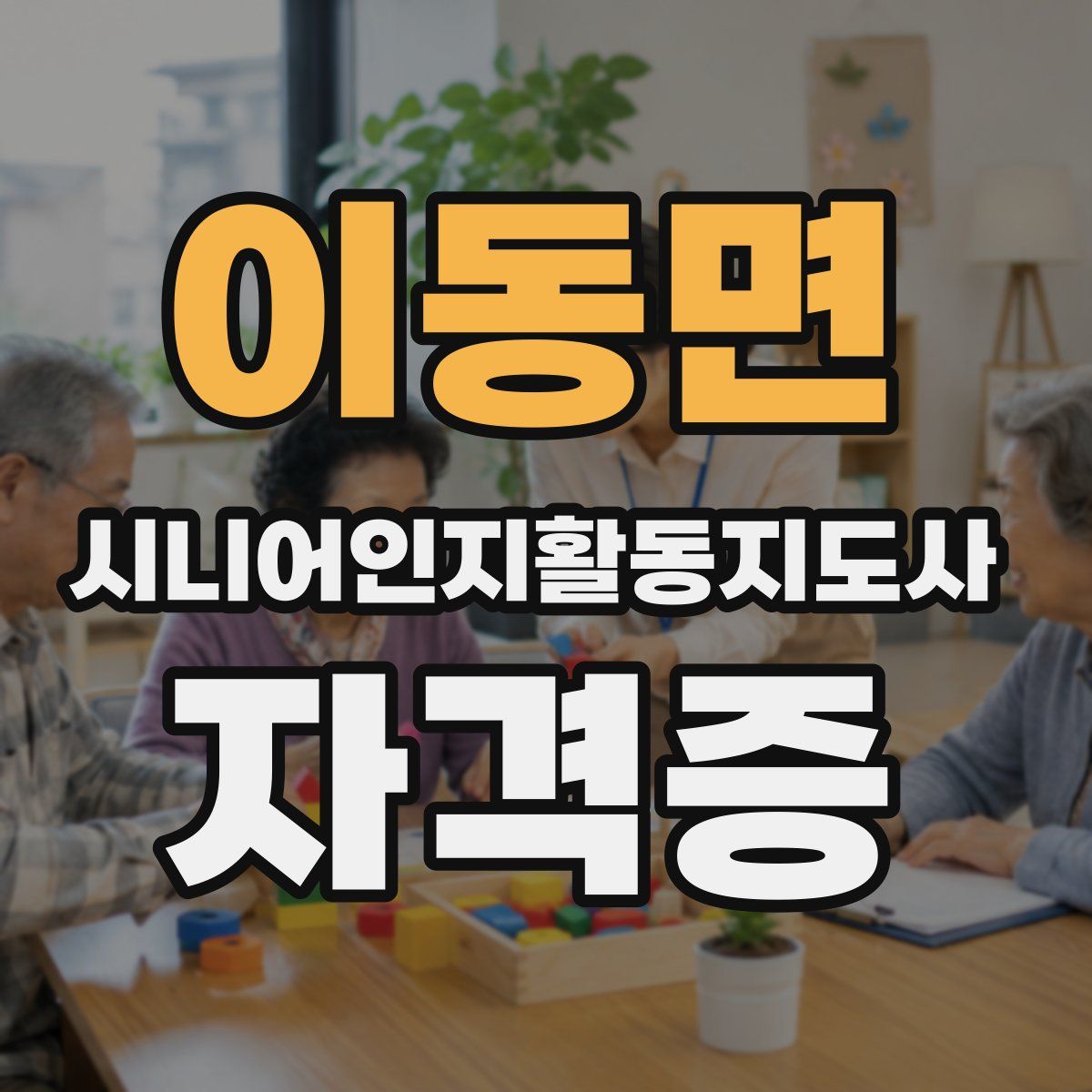 이동면 시니어인지활동지도사 자격증