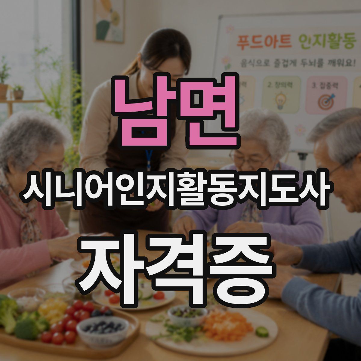 남면 시니어인지활동지도사 자격증