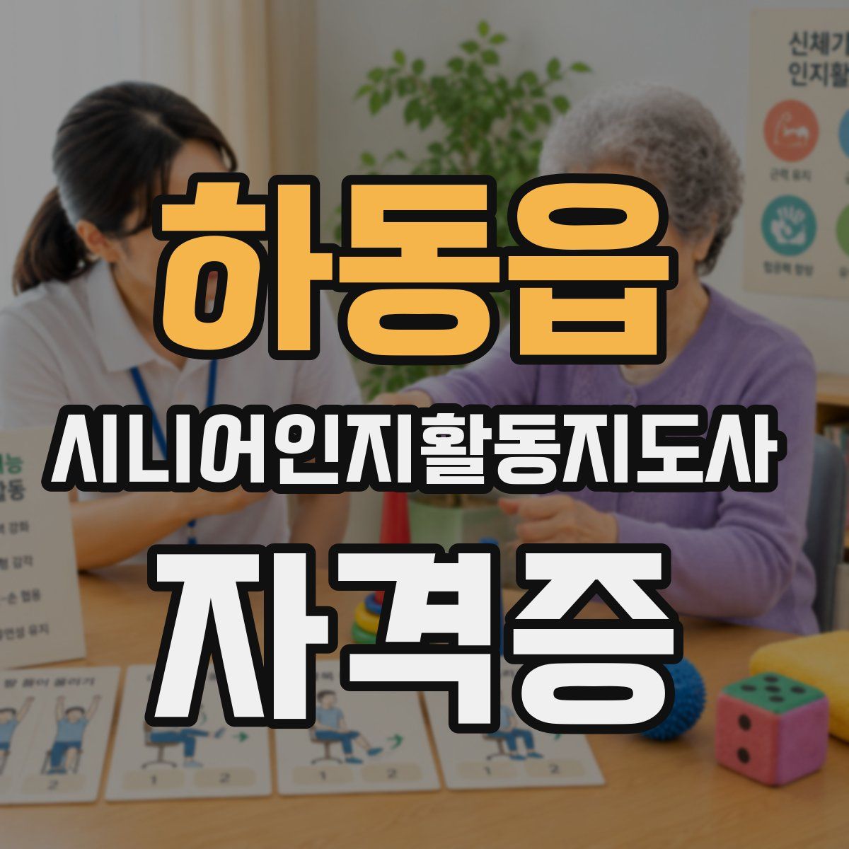 하동읍 시니어인지활동지도사 자격증