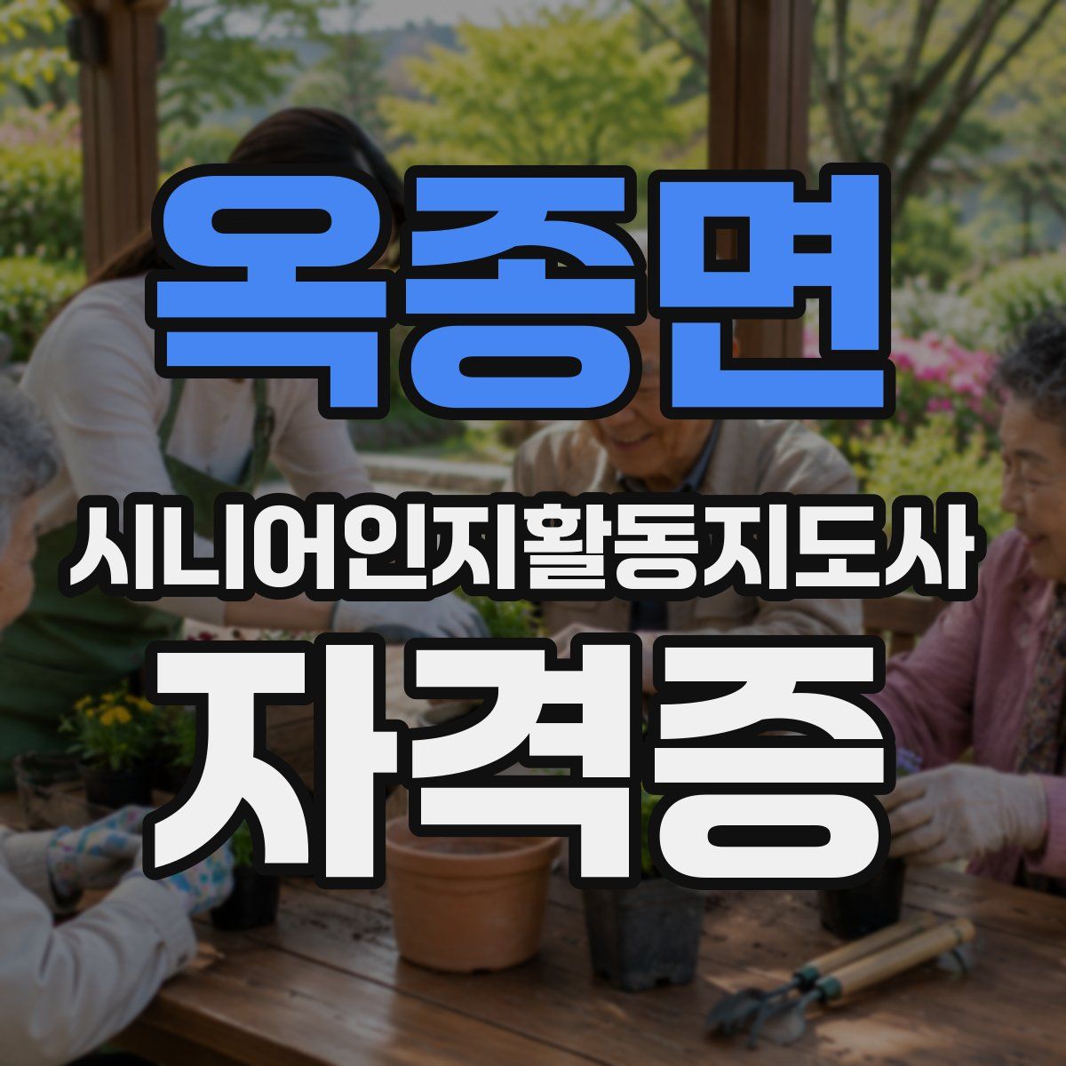 옥종면 시니어인지활동지도사 자격증