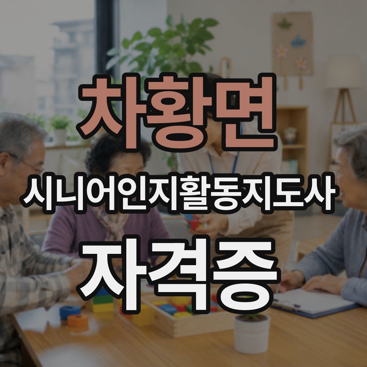 차황면 시니어인지활동지도사 자격증