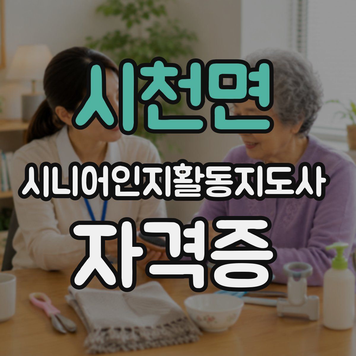 시천면 시니어인지활동지도사 자격증