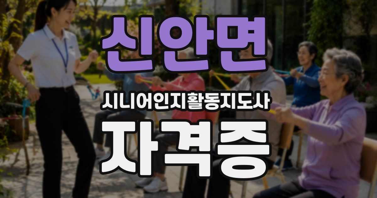 신안면 시니어인지활동지도사 자격증