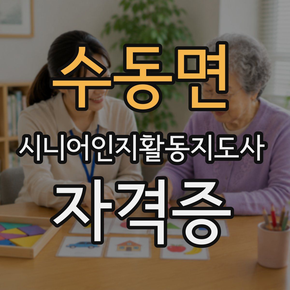 수동면 시니어인지활동지도사 자격증