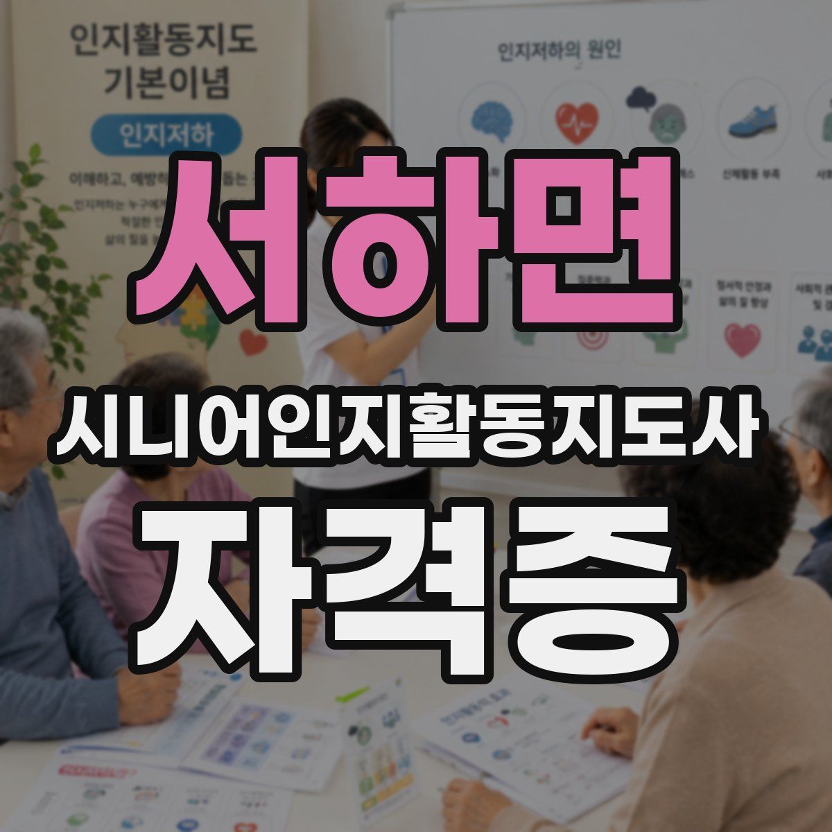 서하면 시니어인지활동지도사 자격증