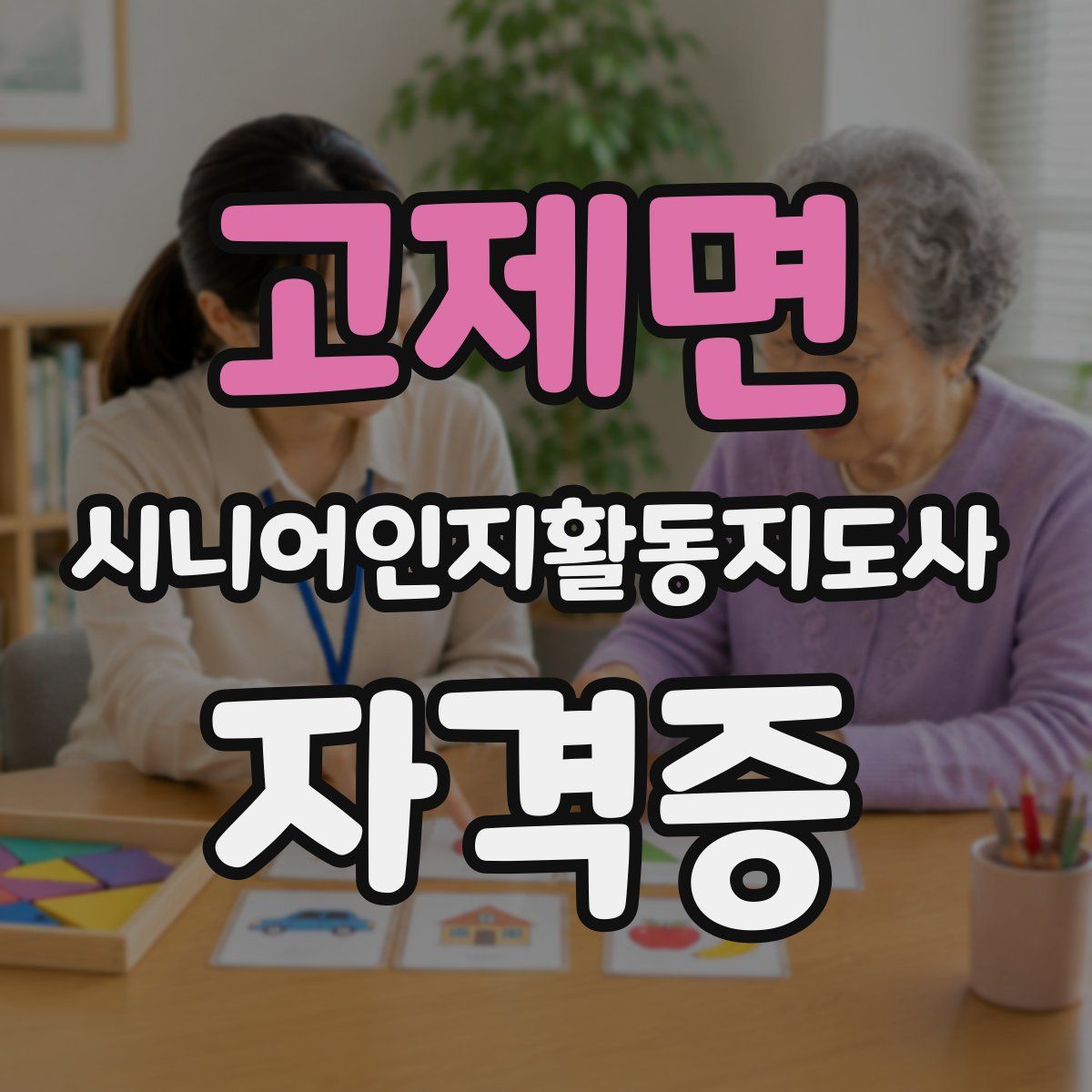 고제면 시니어인지활동지도사 자격증