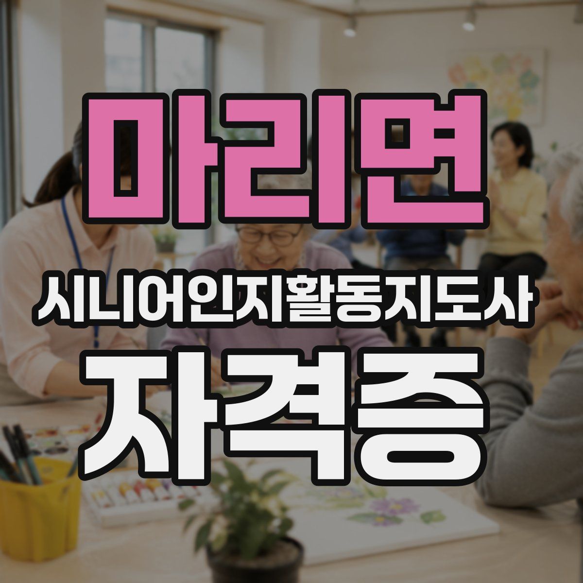 마리면 시니어인지활동지도사 자격증
