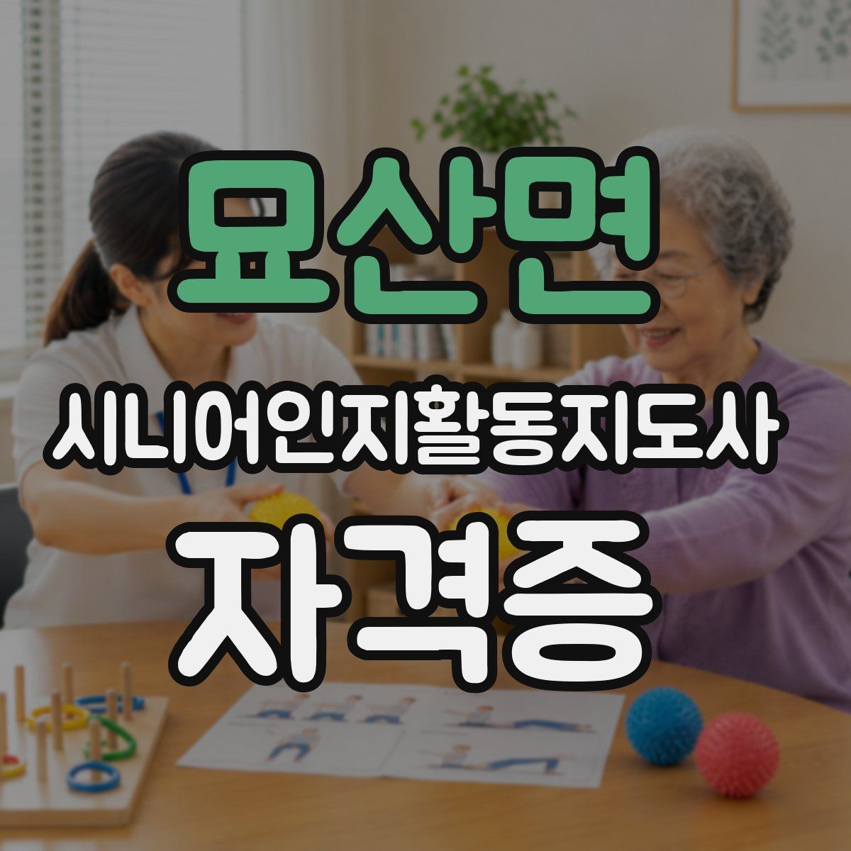 묘산면 시니어인지활동지도사 자격증