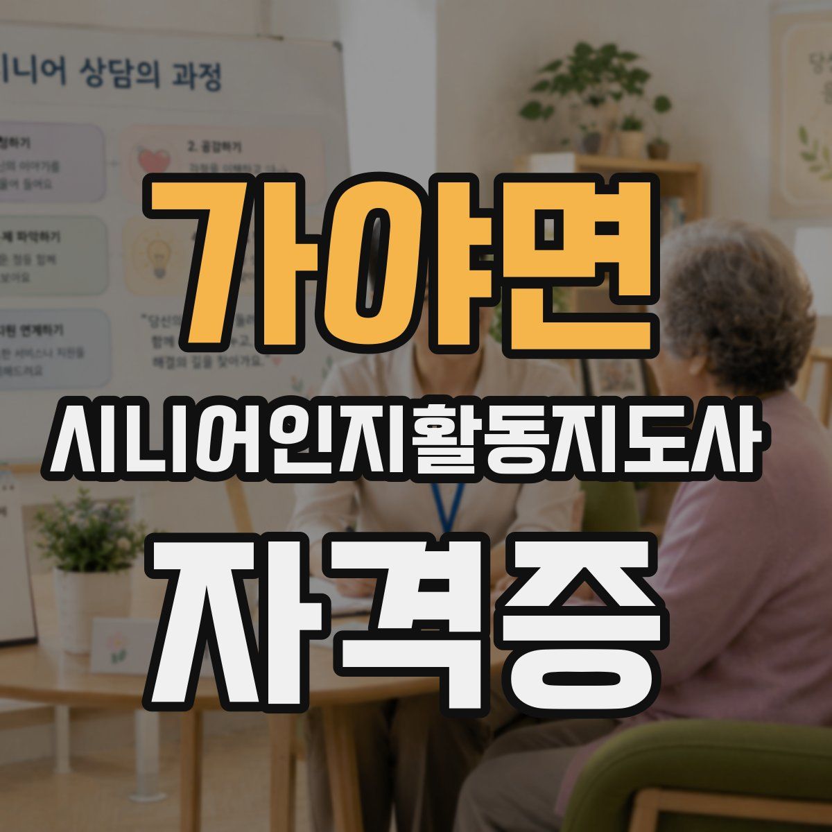 가야면 시니어인지활동지도사 자격증