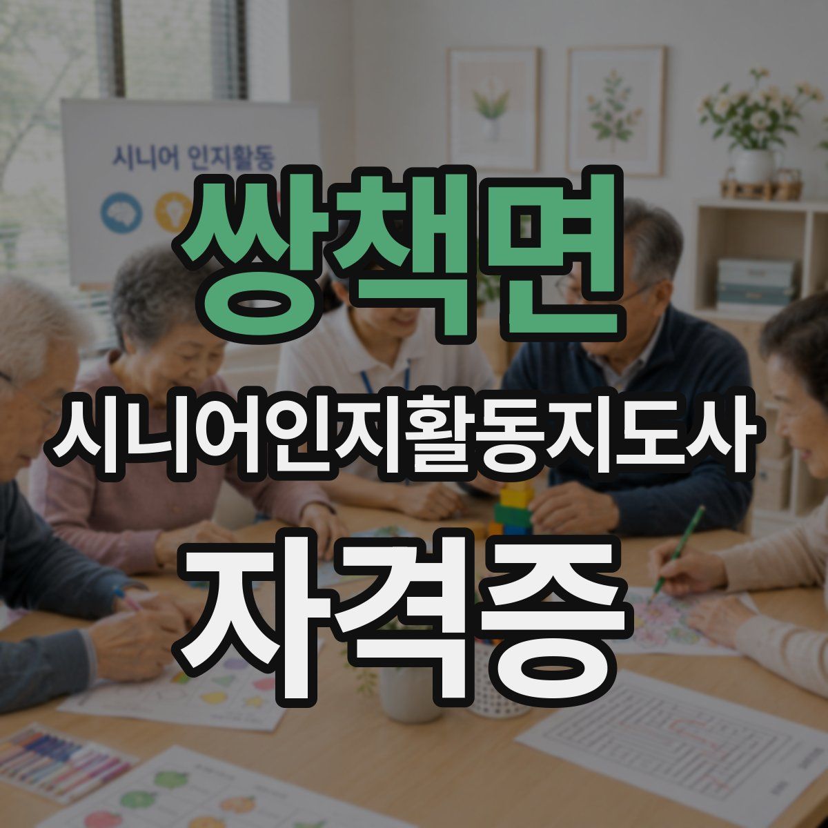 쌍책면 시니어인지활동지도사 자격증