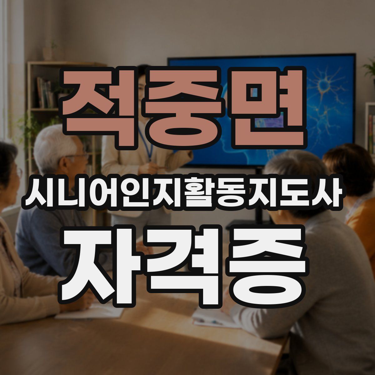 적중면 시니어인지활동지도사 자격증