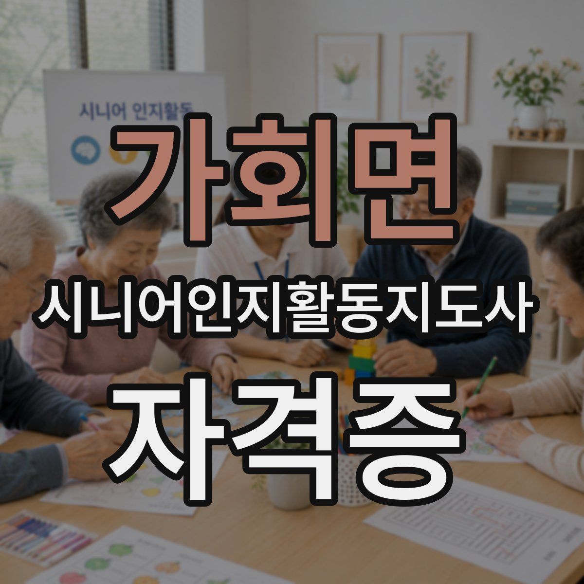 가회면 시니어인지활동지도사 자격증