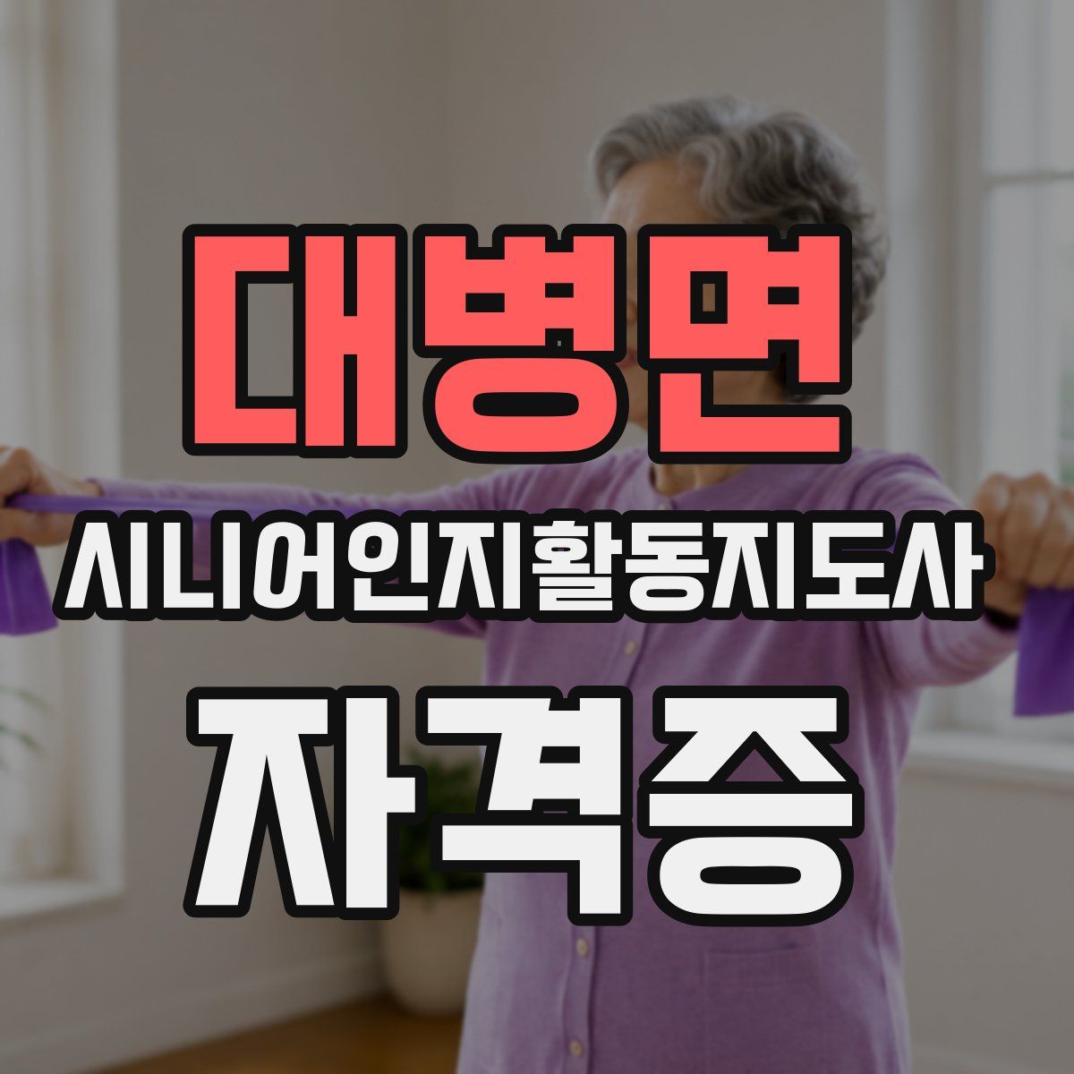 대병면 시니어인지활동지도사 자격증