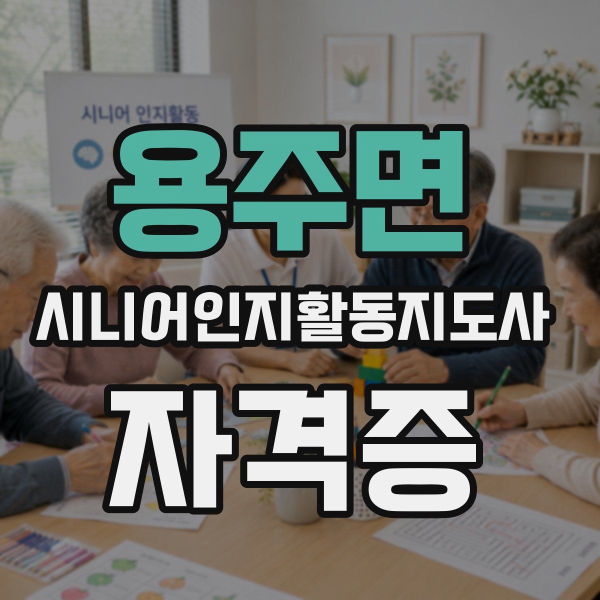 용주면 시니어인지활동지도사 자격증