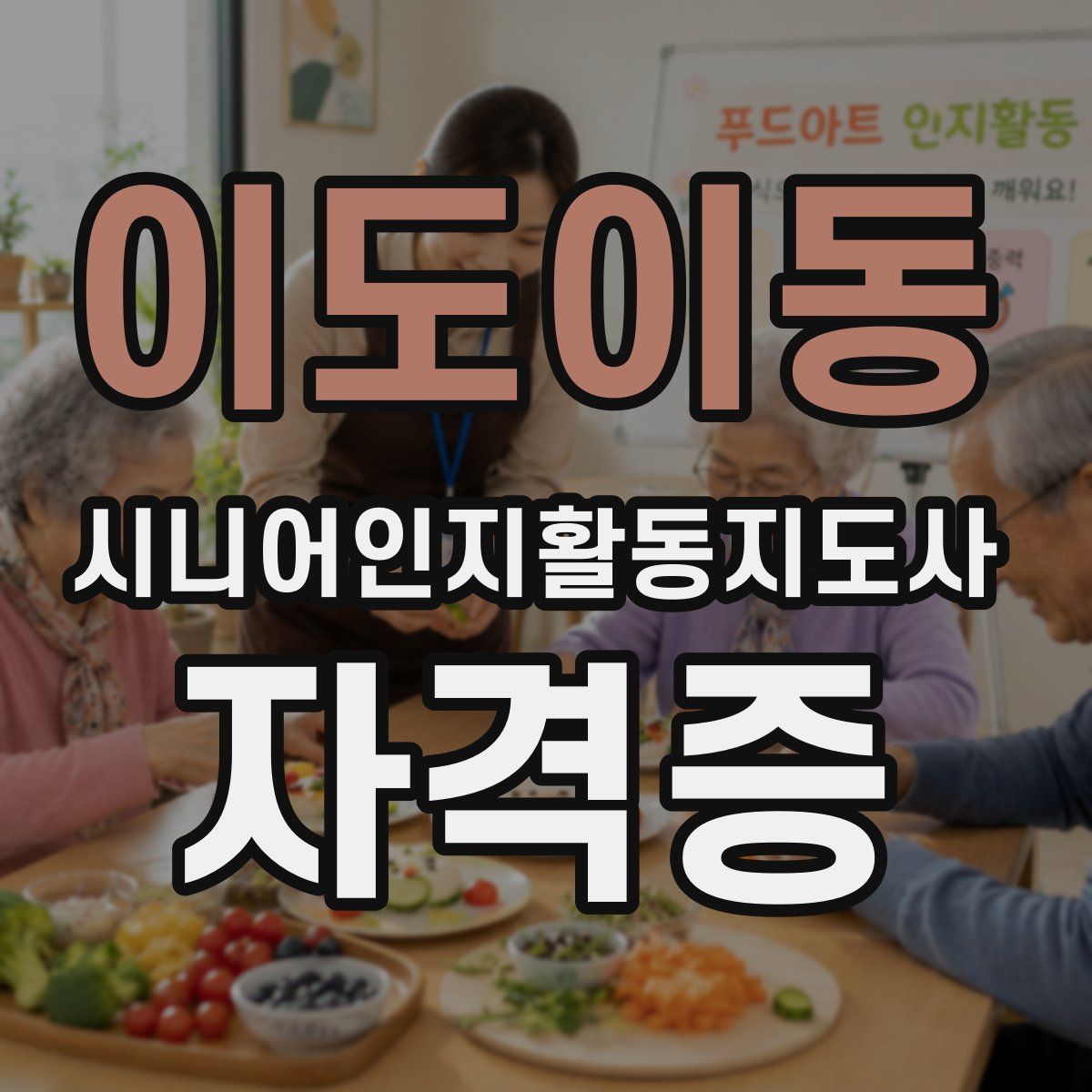 이도이동 시니어인지활동지도사 자격증