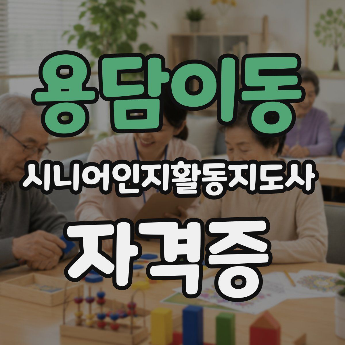 용담이동 시니어인지활동지도사 자격증