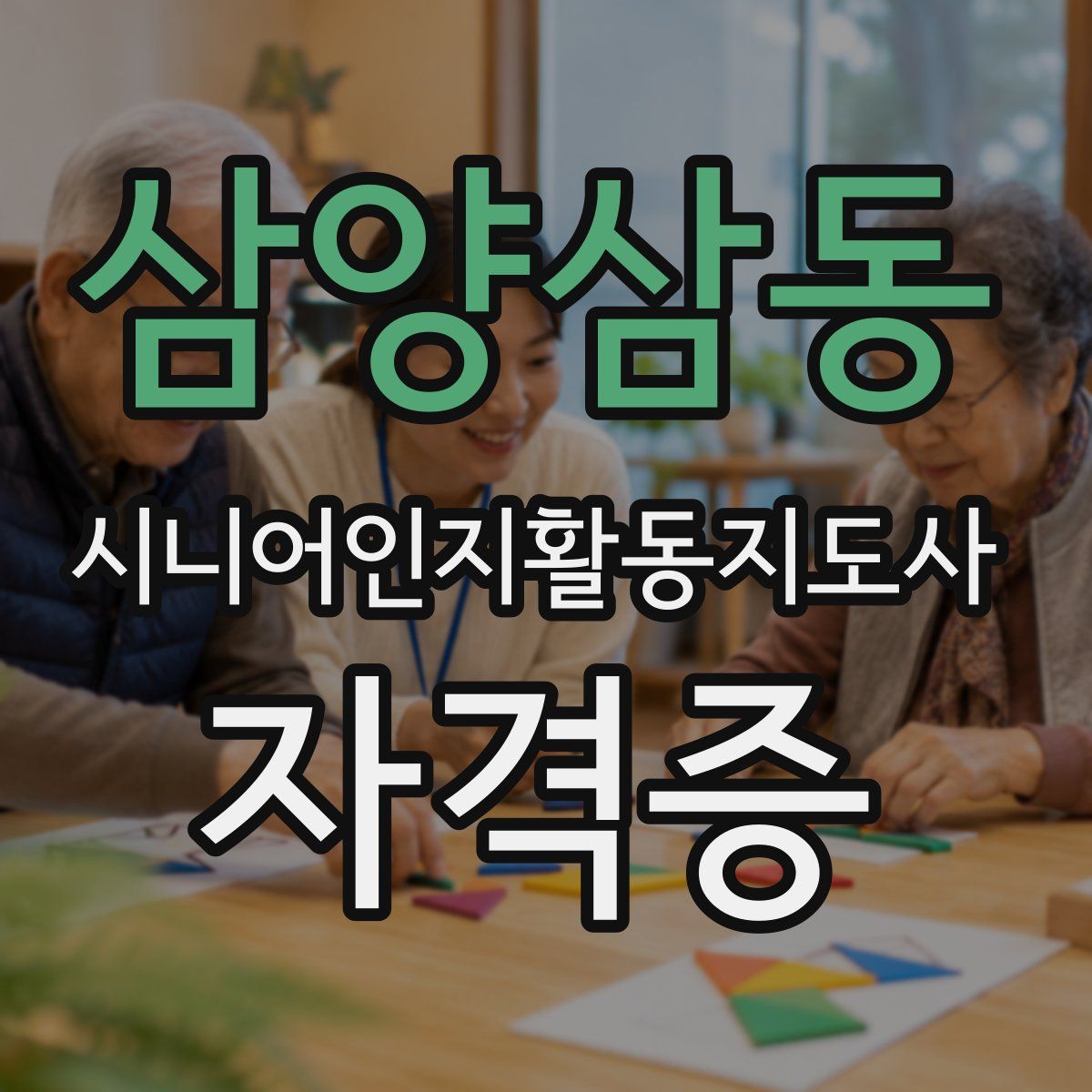 삼양삼동 시니어인지활동지도사 자격증